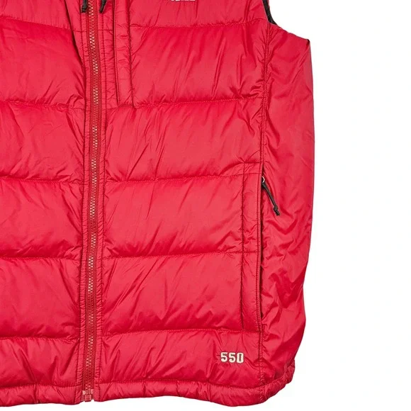 The North Face Men's Aconcagua 550 Down Puffer Vest Red Large Full Zip